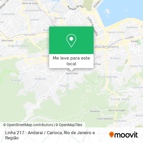 Linha 217 - Andaraí / Carioca mapa