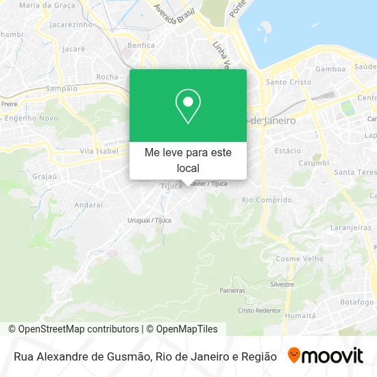 Rua Alexandre de Gusmão mapa