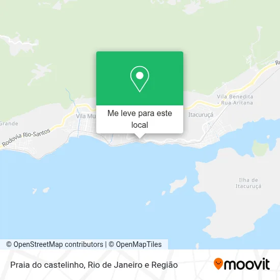 Praia do castelinho mapa