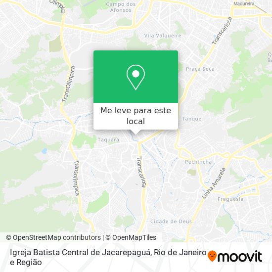 Igreja Batista Central de Jacarepaguá mapa