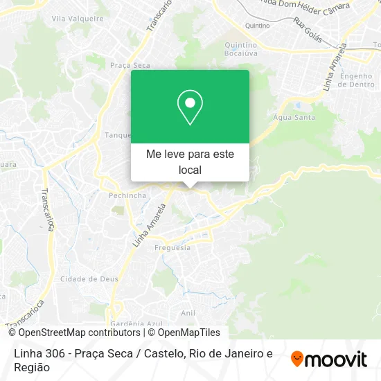 Linha 306 - Praça Seca / Castelo mapa