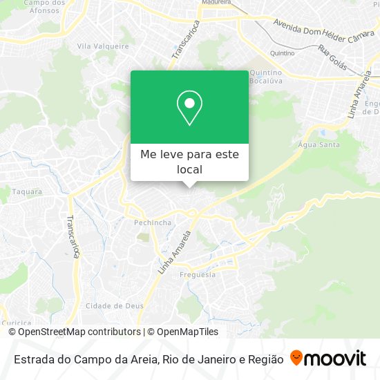 Estrada do Campo da Areia mapa