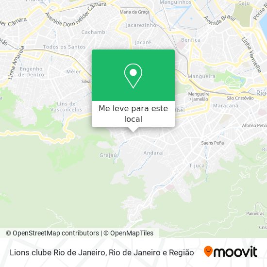 Lions clube Rio de Janeiro mapa