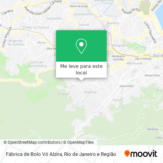 Fábrica de Bolo Vó Alzira mapa