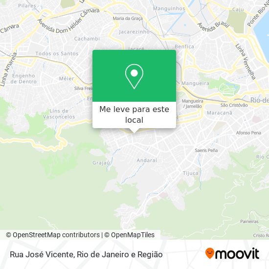 Rua José Vicente mapa