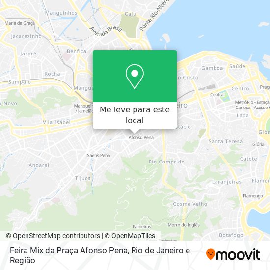 Feira Mix da Praça Afonso Pena mapa