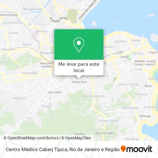 Centro Médico Caberj Tijuca mapa