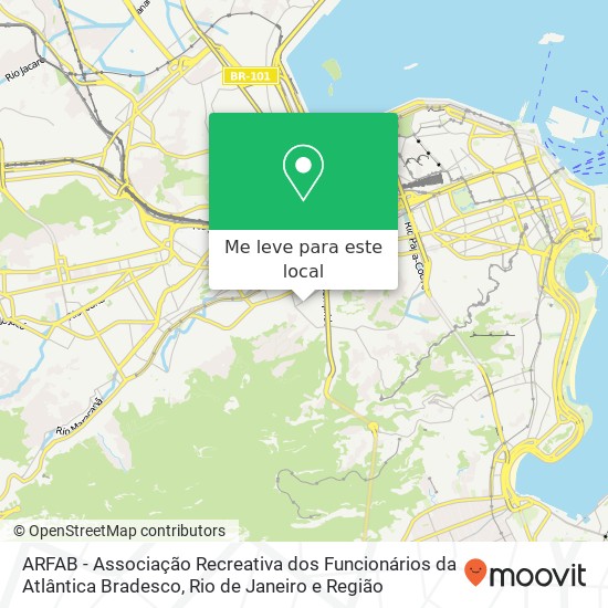 ARFAB - Associação Recreativa dos Funcionários da Atlântica Bradesco mapa
