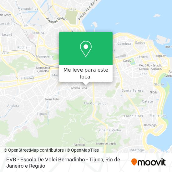 EVB - Escola De Vôlei Bernadinho - Tijuca mapa