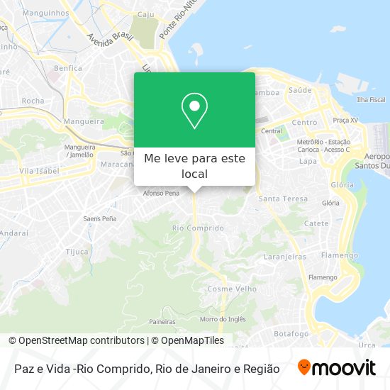 Paz e Vida -Rio Comprido mapa