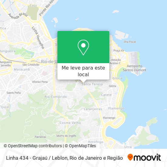Linha 434 - Grajaú / Leblon mapa