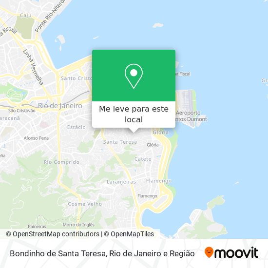 Bondinho de Santa Teresa mapa