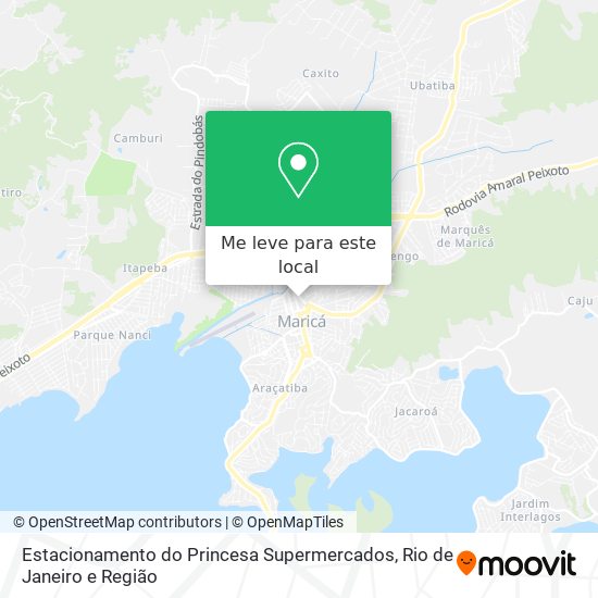 Estacionamento do Princesa Supermercados mapa