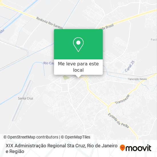 XIX Administração Regional Sta Cruz mapa