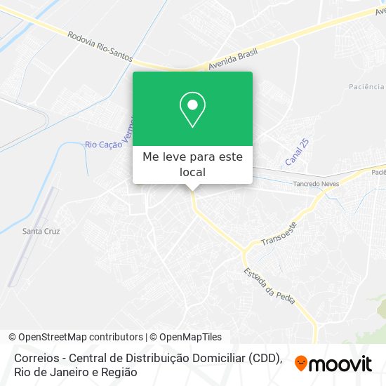 Correios - Central de Distribuição Domiciliar (CDD) mapa