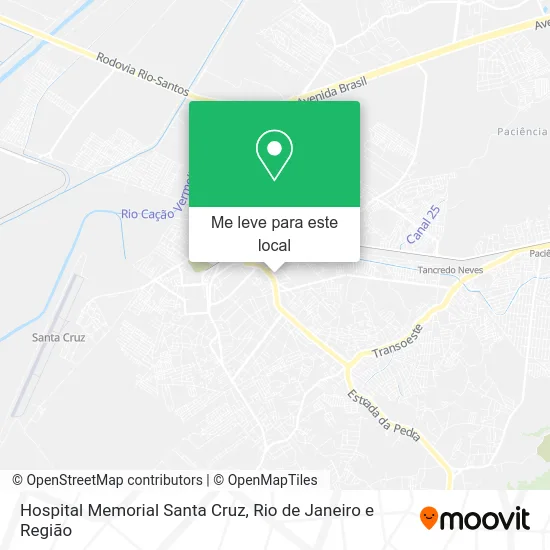 Hospital Memorial Santa Cruz mapa