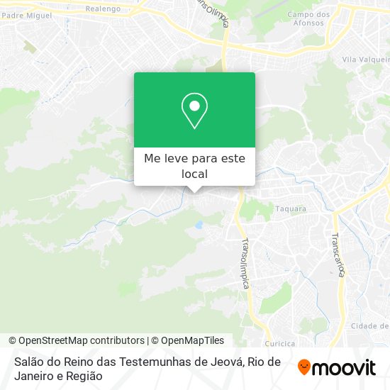 Salão do Reino das Testemunhas de Jeová mapa