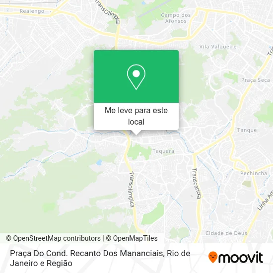 Praça Do Cond. Recanto Dos Mananciais mapa