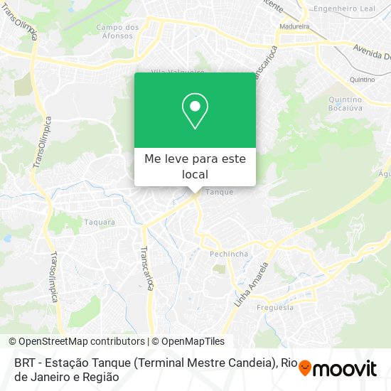 BRT - Estação Tanque (Terminal Mestre Candeia) mapa