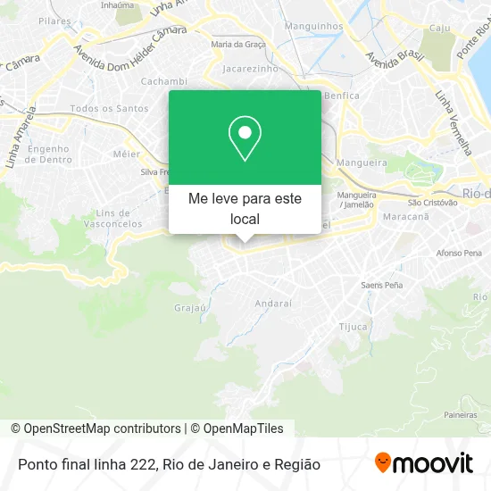 Ponto final linha 222 mapa