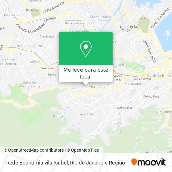 Rede Economia vila Isabel mapa