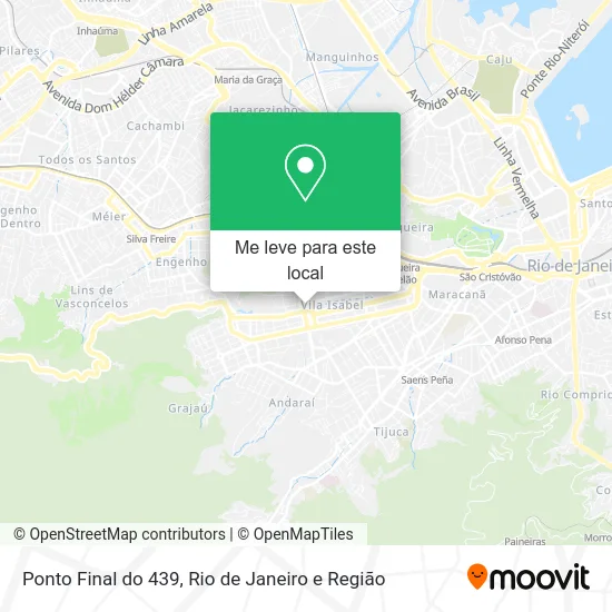 Ponto Final do 439 mapa