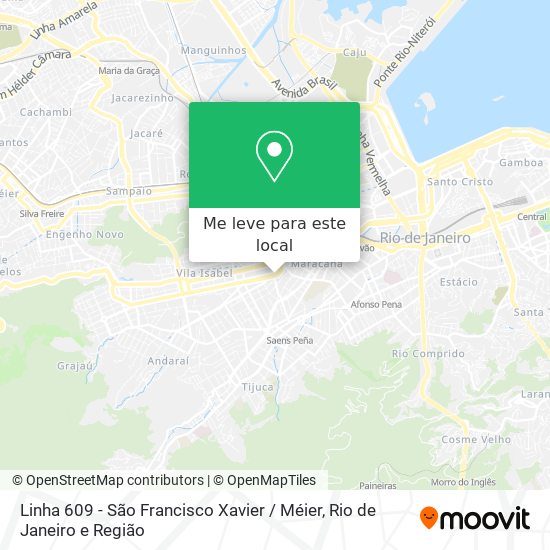 Linha 609 - São Francisco Xavier / Méier mapa