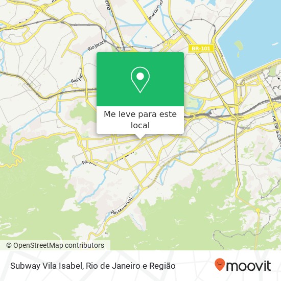 Subway Vila Isabel mapa