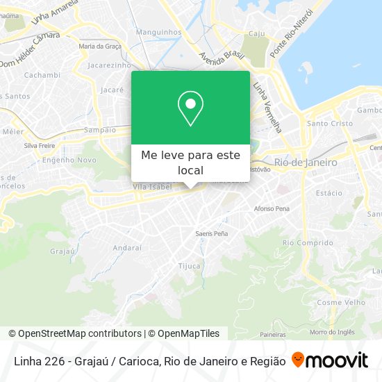 Linha 226 - Grajaú / Carioca mapa
