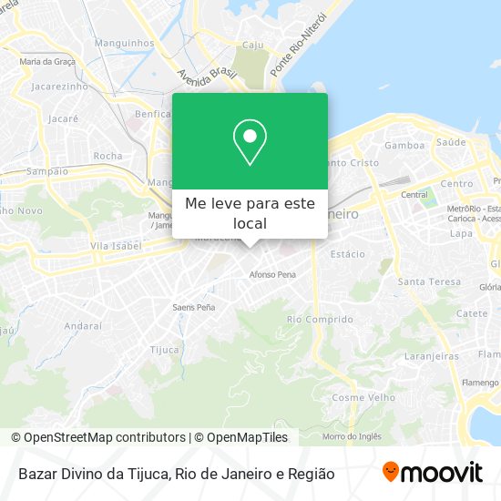 Bazar Divino da Tijuca mapa