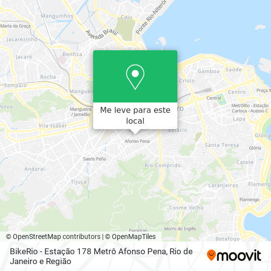 BikeRio - Estação 178 Metrô Afonso Pena mapa