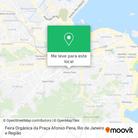 Feira Orgânica da Praça Afonso Pena mapa