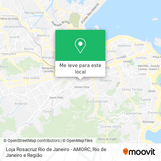 Loja Rosacruz Rio de Janeiro - AMORC mapa