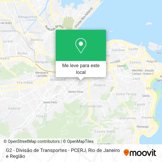 G2 - Divisão de Transportes - PCERJ mapa