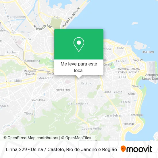 Linha 229 - Usina / Castelo mapa