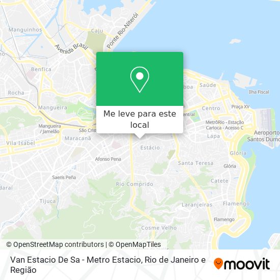 Van Estacio De Sa - Metro Estacio mapa