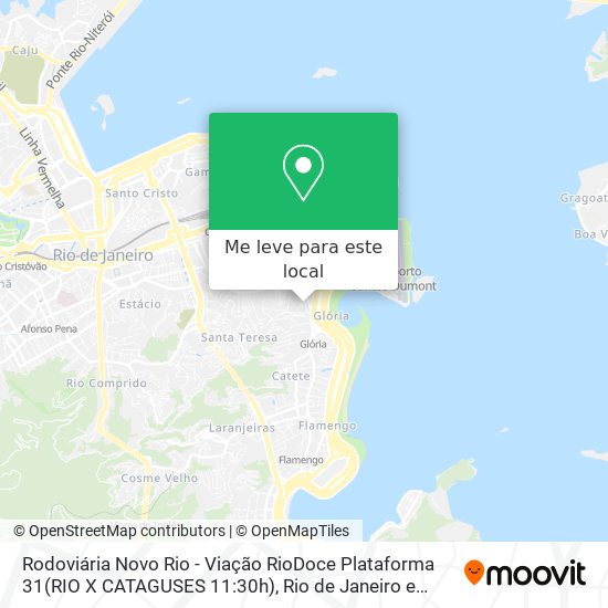 Rodoviária Novo Rio - Viação RioDoce Plataforma 31(RIO X CATAGUSES 11:30h) mapa