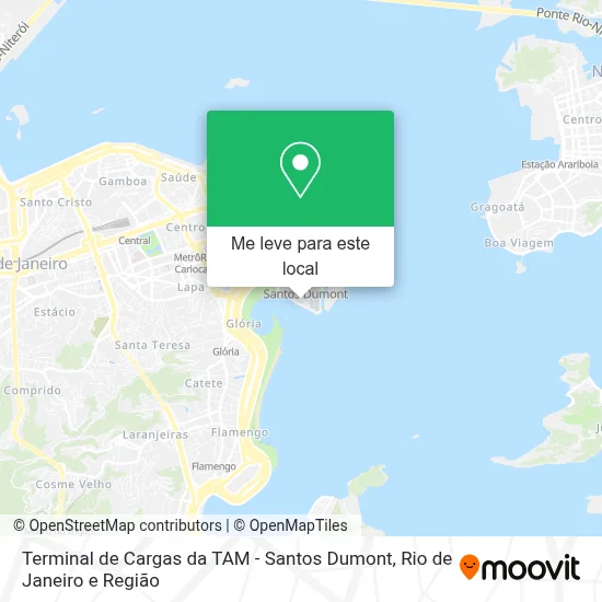 Terminal de Cargas da TAM - Santos Dumont mapa
