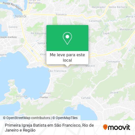 Primeira Igreja Batista em São Francisco mapa