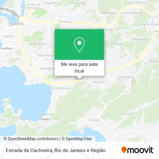 Estrada da Cachoeira mapa