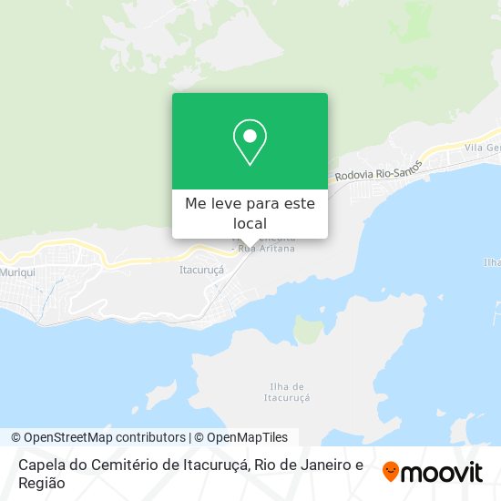 Capela do Cemitério de Itacuruçá mapa