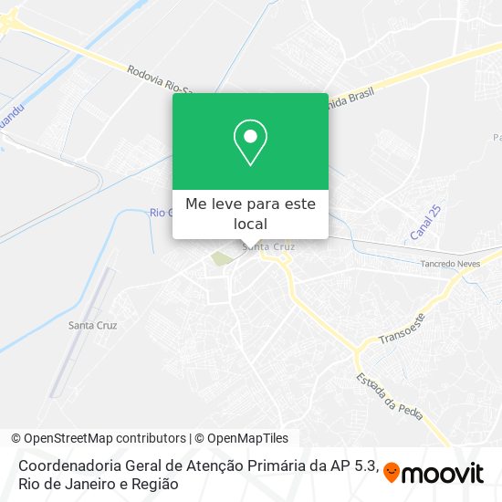 Coordenadoria Geral de Atenção Primária da AP 5.3 mapa