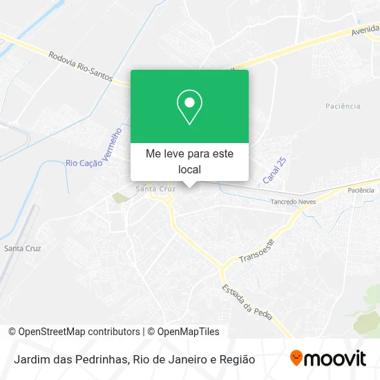 Jardim das Pedrinhas mapa
