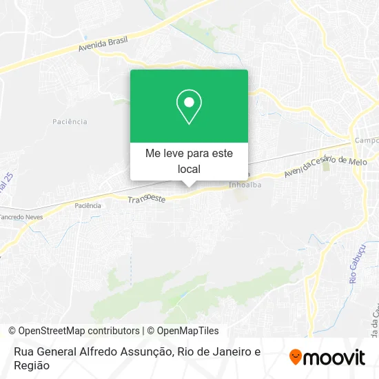 Rua General Alfredo Assunção mapa