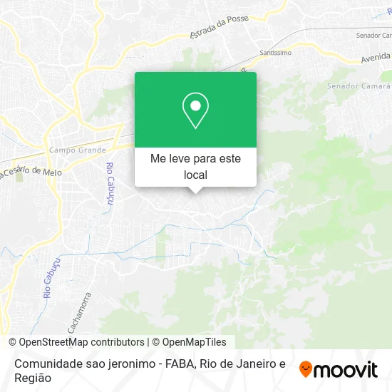 Comunidade sao jeronimo - FABA mapa