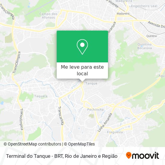 Terminal do Tanque - BRT mapa