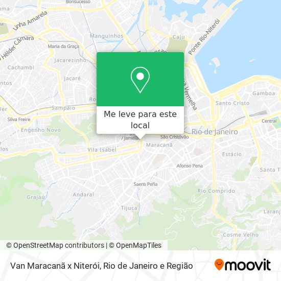 Van Maracanã x Niterói mapa