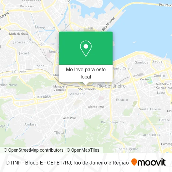 DTINF - Bloco E - CEFET/RJ mapa