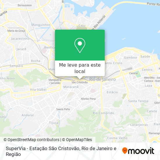 SuperVia - Estação São Cristovão mapa