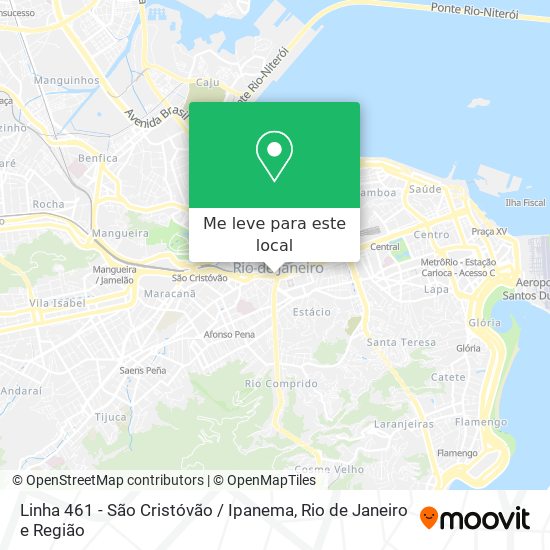 Linha 461 - São Cristóvão / Ipanema mapa